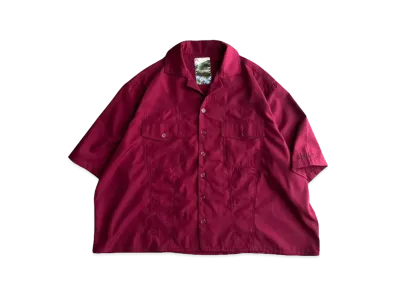 BALLSY.BROTHERS stitch loose wide shirt "Bordeaux"
