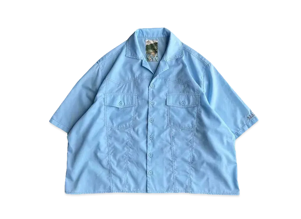 BALLSY.BROTHERS stitch loose wide shirt "Sax"
