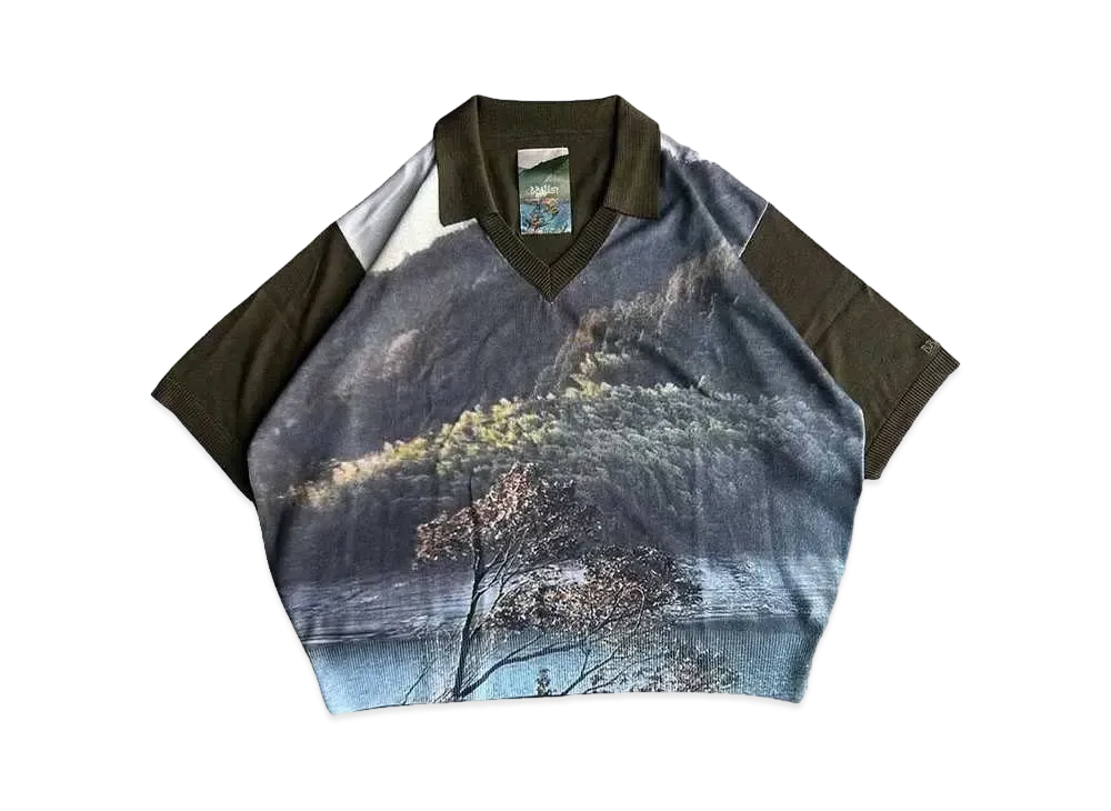 BALLSY.BROTHERS BALLSY.BROTHERS landscape print polo shirt "Khaki"