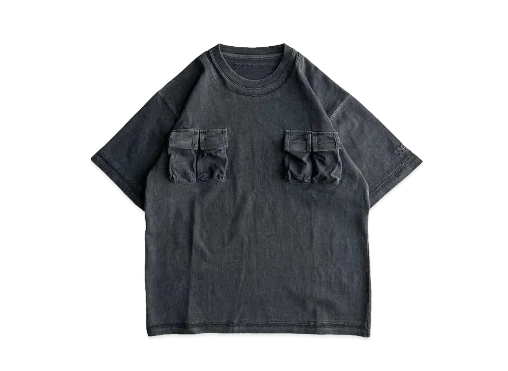 BALLSY.BROTHERS Pigmented military T-shirt "BLACK"
