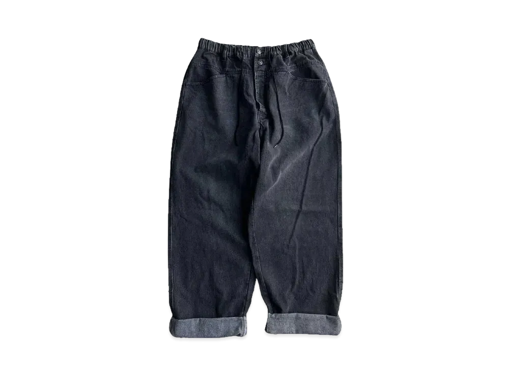 BALLSY.BROTHERS Vintage Processing Wide Work Denim Pants "BLACK"