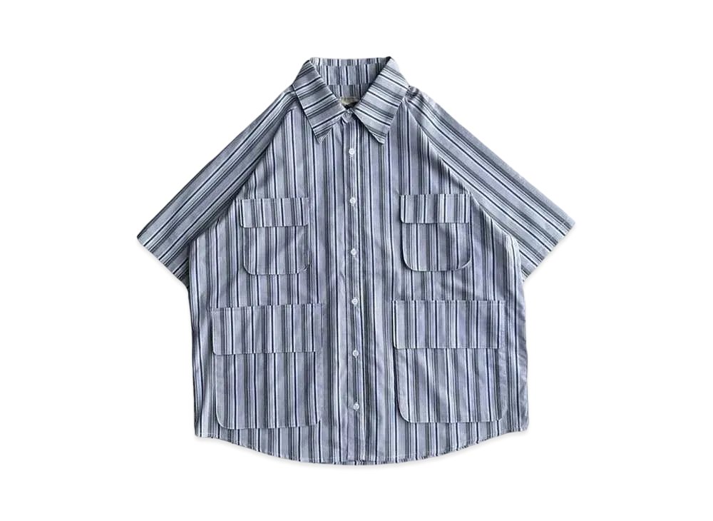 BALLSY.BROTHERS Military Summer Stripe Shirt "OFF"