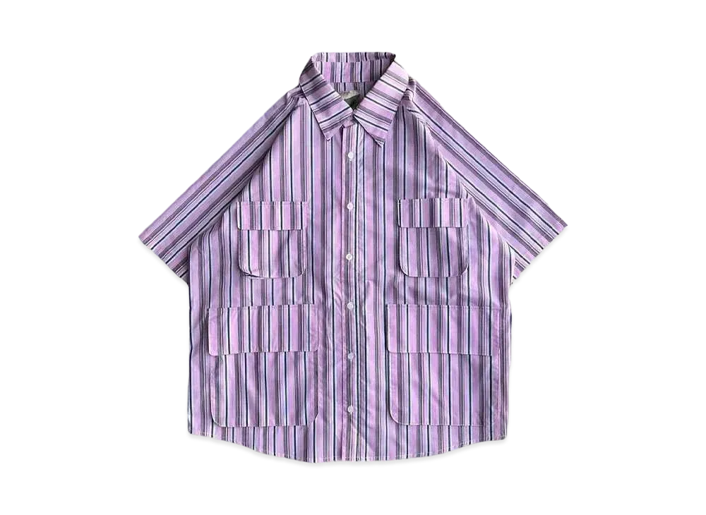 BALLSY.BROTHERS Military Summer Stripe Shirt "Pink"