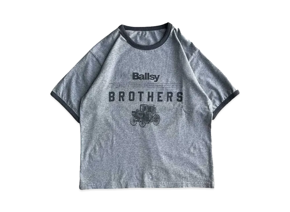 BALLSY.BROTHERS BALLSY.BROTHERS Overdyed Ringer T-shirt "Heather Gray"