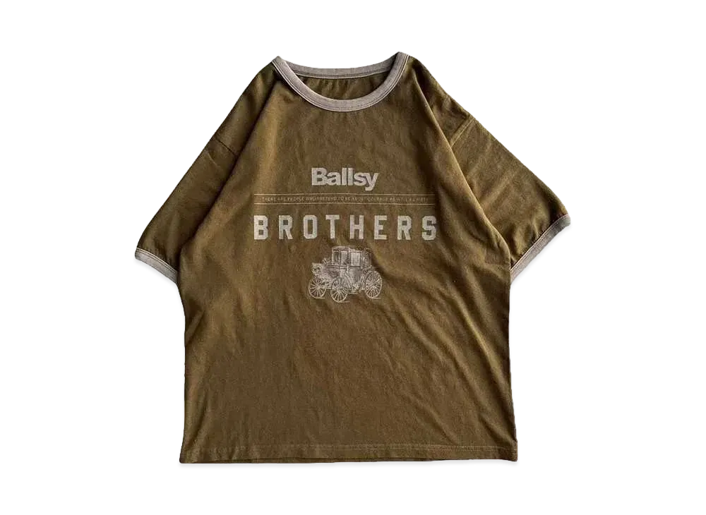 BALLSY.BROTHERS BALLSY.BROTHERS Overdyed Ringer T-shirt "Brown"