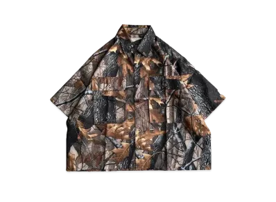 BALLSY.BROTHERS real tree wide box shirt "Brown"