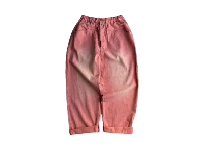 BALLSY.BROTHERS Vintage processing wide work pants "Pink"