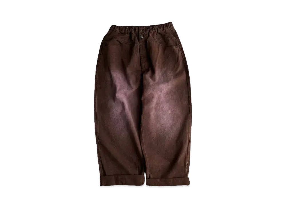 BALLSY.BROTHERS Vintage processing wide work pants "Purple"