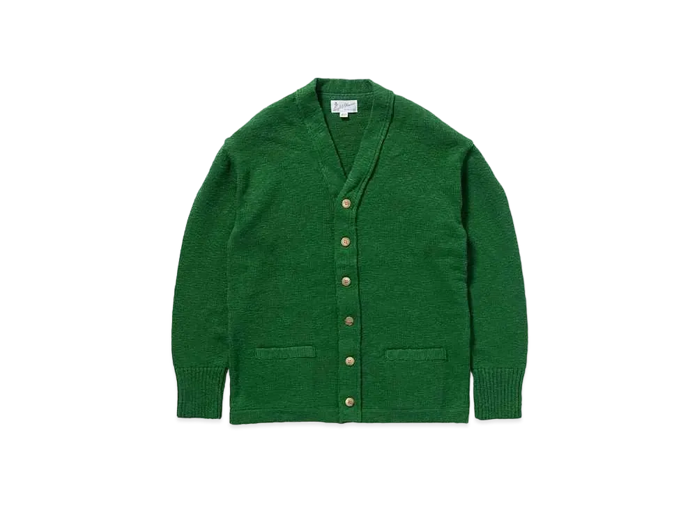 THE REAL McCOY'S Cotton Summer Cardigan "Green"