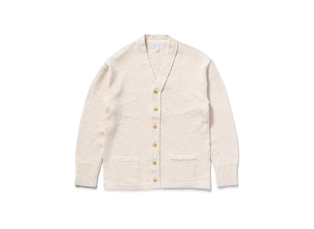 THE REAL McCOY'S Cotton Summer Cardigan "Ecru"
