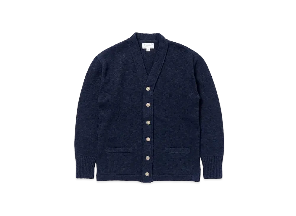 THE REAL McCOY'S Cotton Summer Cardigan "Ink Blue"