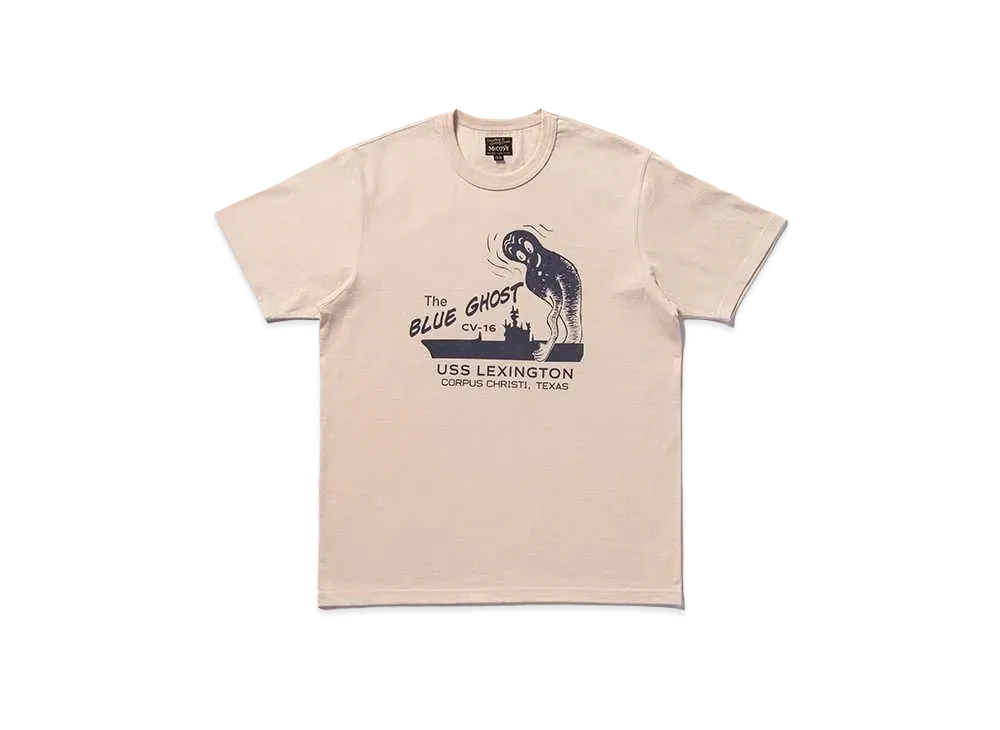THE REAL McCOY'S Military Tee / The Blue Ghost "Ecru"