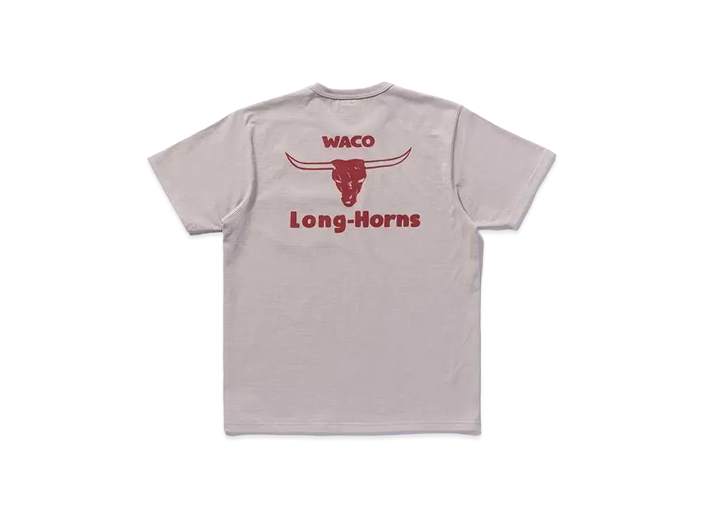 THE REAL McCOY'S Joe Mccoy Tee / Waco Long horns "Cloud Gray"