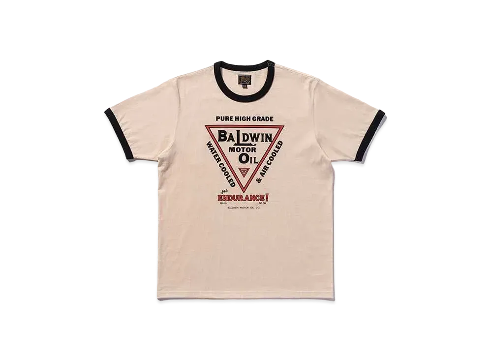 THE REAL McCOY'S Joe Mccoy Tee / Baldwin Motor Oil "Ecru x Black"