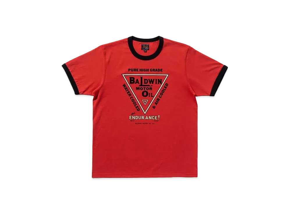 THE REAL McCOY'S Joe Mccoy Tee / Baldwin Motor Oil "Scarlet x Black"