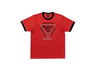 THE REAL McCOY'S Joe Mccoy Tee / Baldwin Motor Oil "Scarlet x Black"