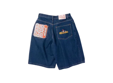 centimeter centimeter wide denim half pants "Indigo"