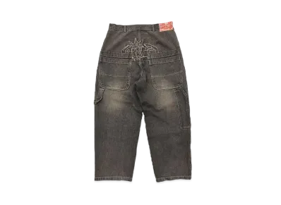 centimeter Crown logo denim pants "Brown"