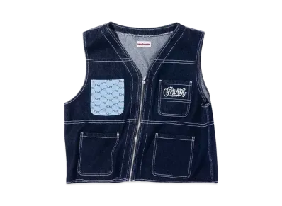 centimeter centimeter "official" denim vest "Indigo Blue"
