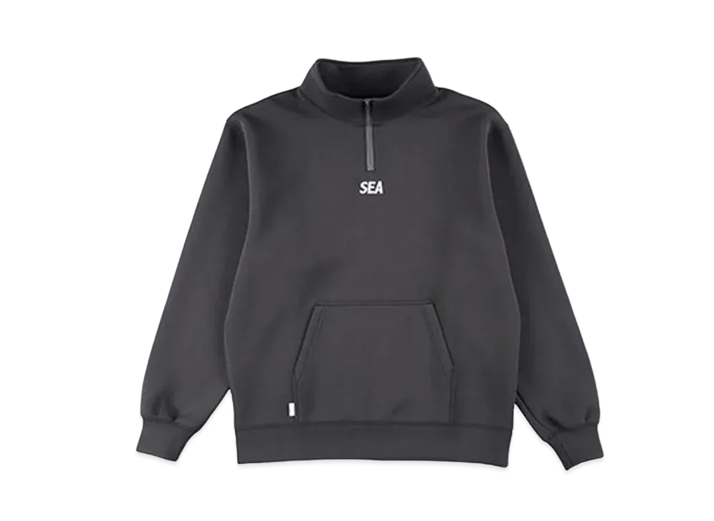 WIND AND SEA WDS-ES Cardboard Half Zip Tops "Charcoal"