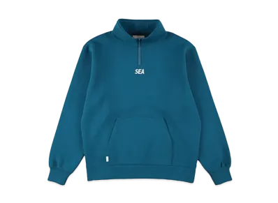 WIND AND SEA WDS-ES Cardboard Half Zip Tops "Sea Blue"