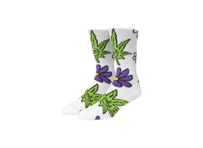 HUF Green Buddy Blossom Socks "White"