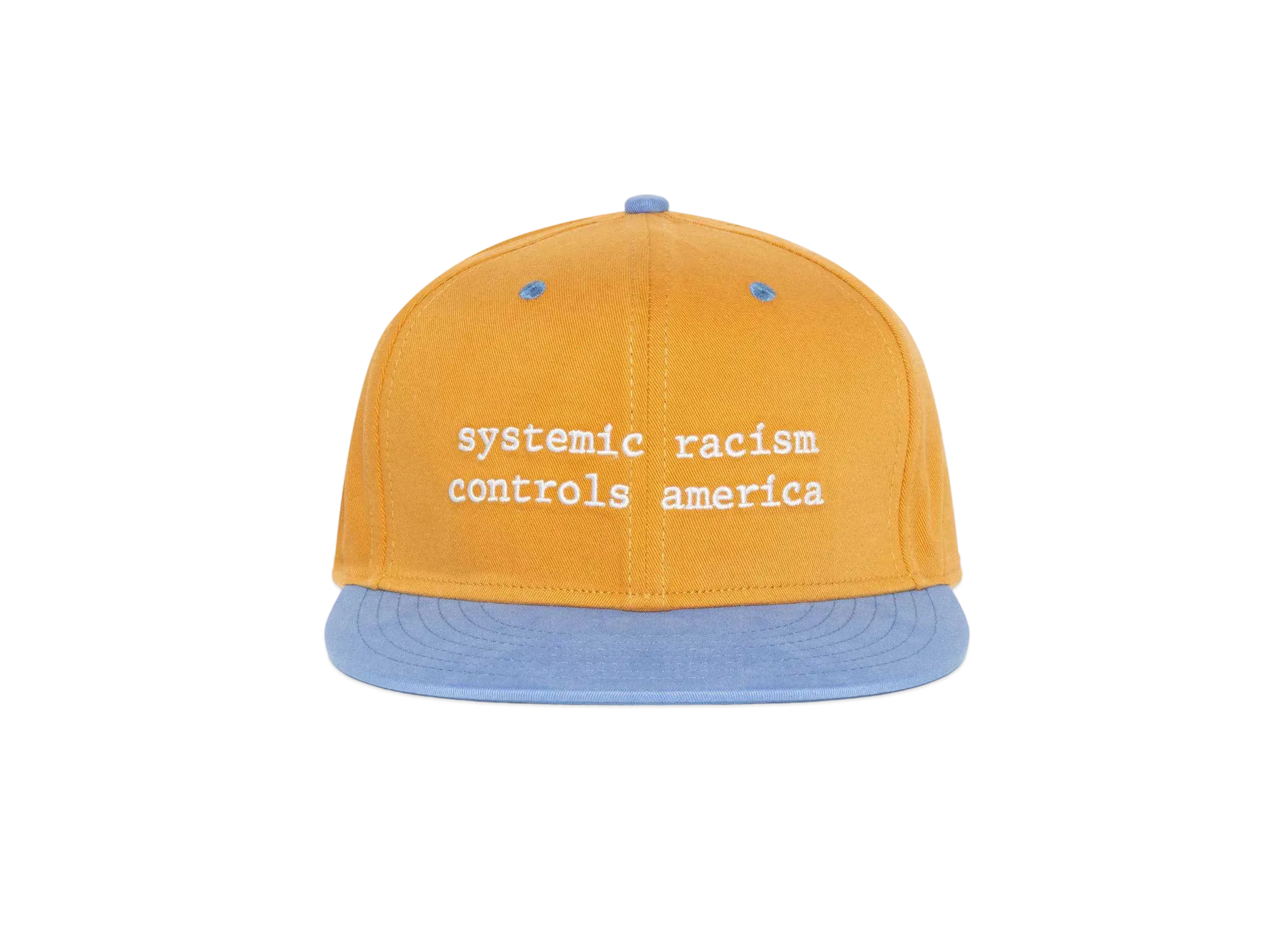 DENIM TEARS x Arthur Jafa Systemic Racism Controls America Hat "Orange"