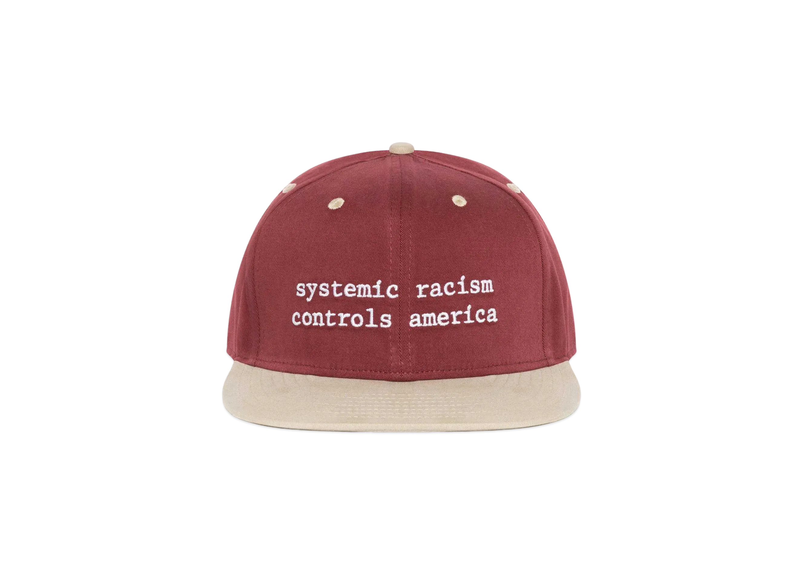 DENIM TEARS x Arthur Jafa Systemic Racism Controls America Hat "Burgundy"