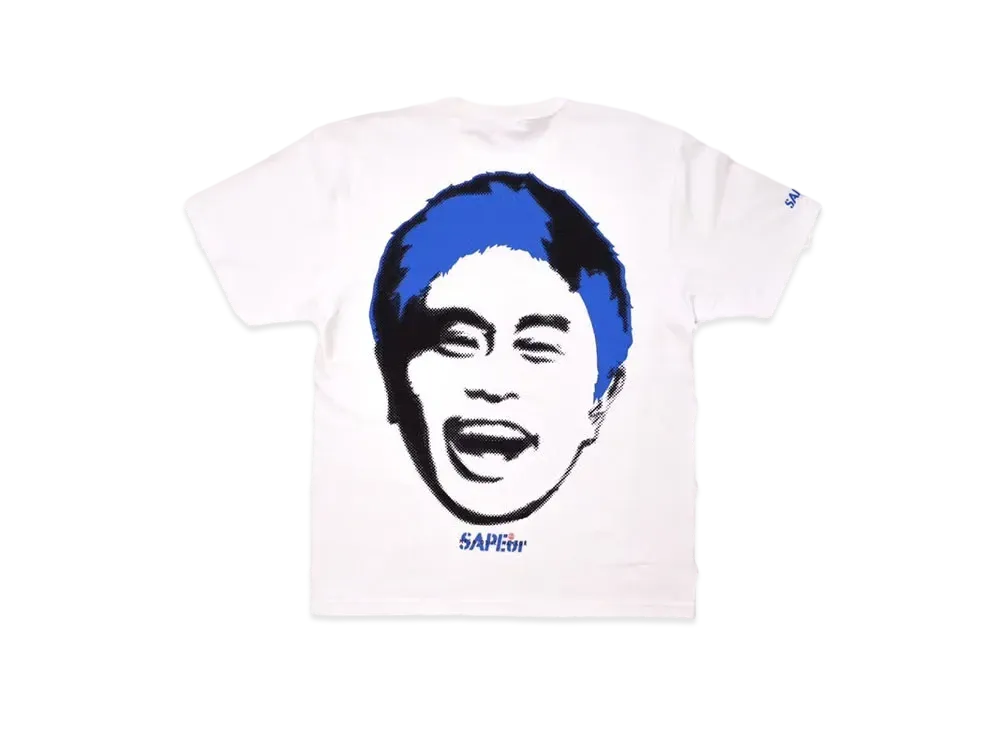 SAPEur x MASATOSHI HAMADA Stamp Logo S/S Tee #3 "White/Blue"