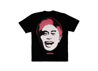 SAPEur x MASATOSHI HAMADA Kids Stamp Logo S/S Tee #5 "Black/Coralpink"