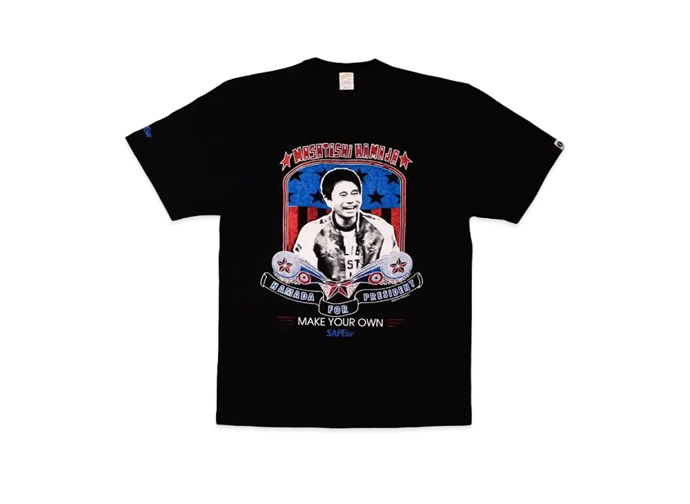 SAPEur x MASATOSHI HAMADA Kids Hamada for President S/S Tee "Black"