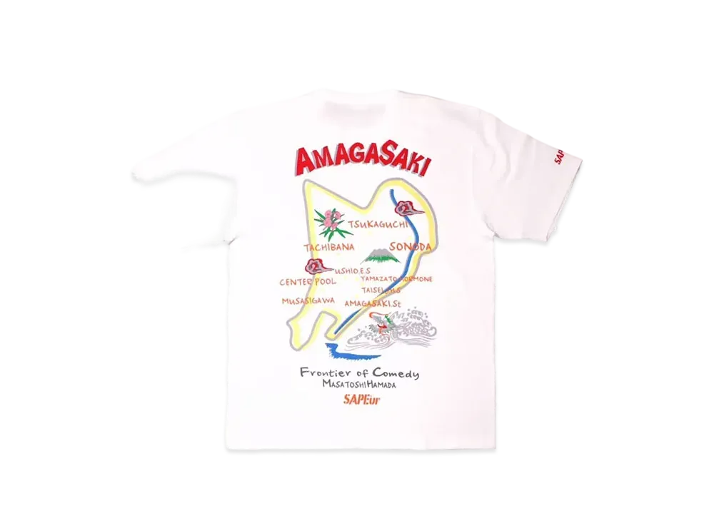 SAPEur x MASATOSHI HAMADA Kids Amagasaki Map S/S Tee "White"