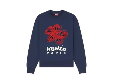 KENZO 'DRAWN VARSITY' Embroidery Sweat "Midnight Blue"