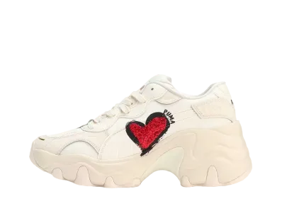 Puma Women's Pulsar Wedge Heart "Frosted Ivory/For All Time Red/Puma Black"