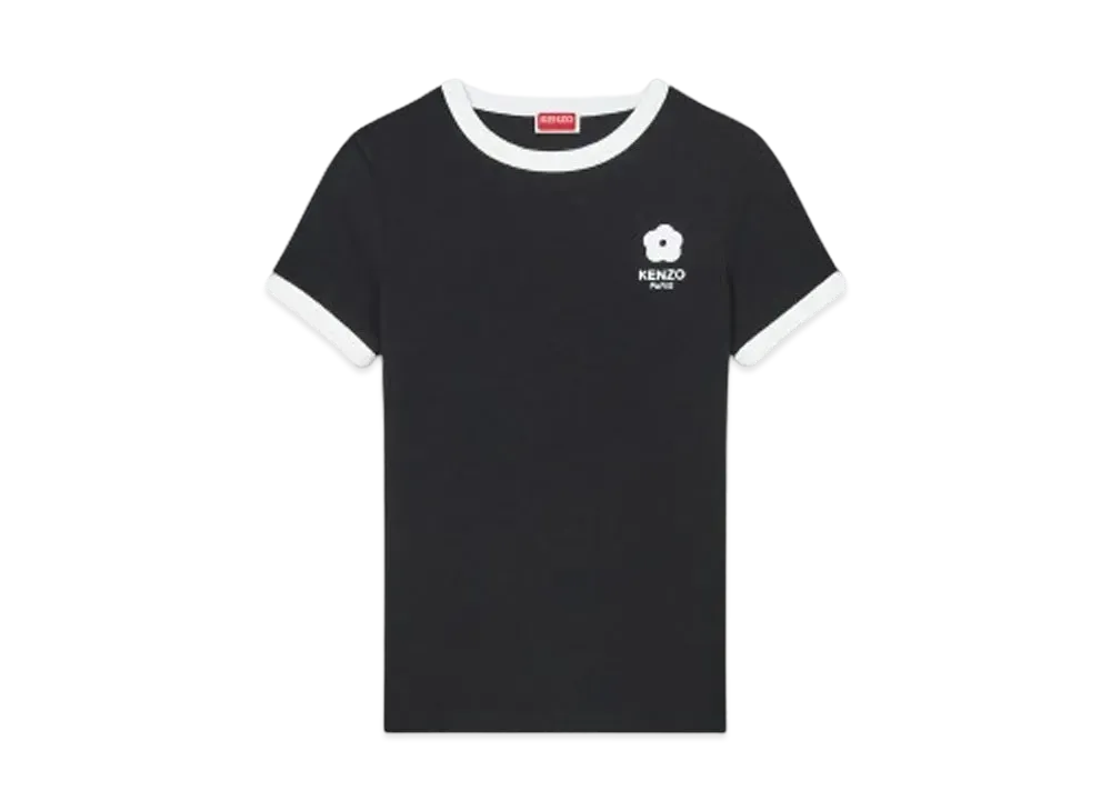 KENZO 'BOKE FLOWER 2.0' Embroidered Rib T-shirt "Black"