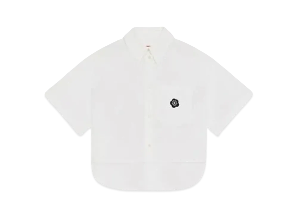 KENZO 'BOKE FLOWER 2.0' Cropped Shirt "White"