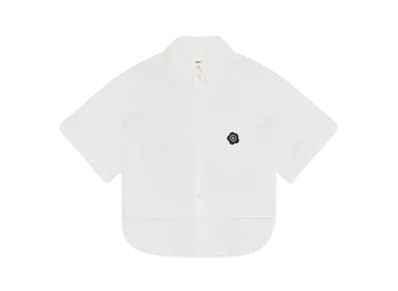 KENZO 'BOKE FLOWER 2.0' Cropped Shirt "White"