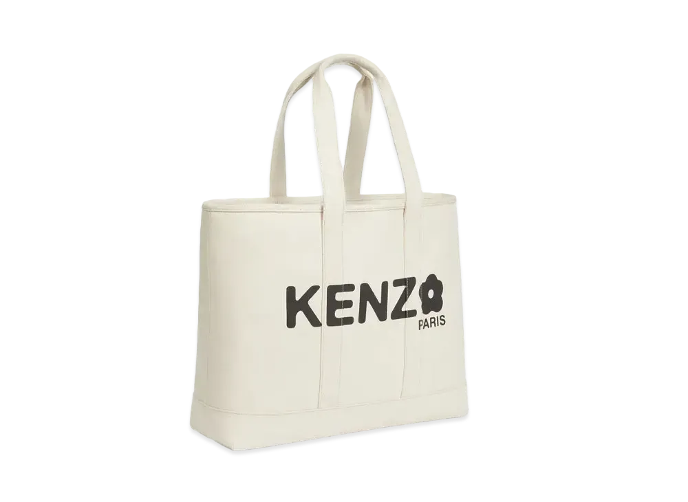 KENZO 'UTILITY' Canvas Large Tote Bag "Ecru"