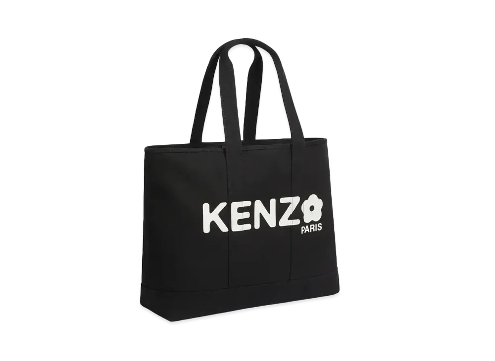 KENZO 'UTILITY' Canvas Large Tote Bag "Black"