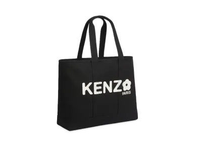 KENZO 'UTILITY' Canvas Large Tote Bag "Black"