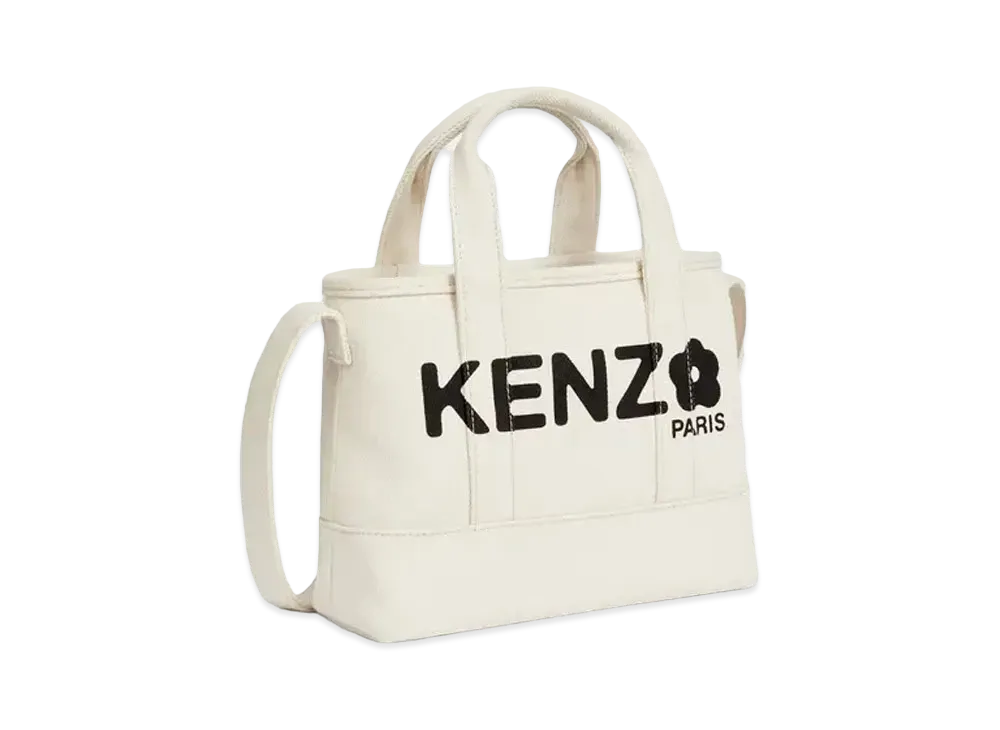 KENZO 'UTILITY' Canvas Small Tote Bag "Ecru"