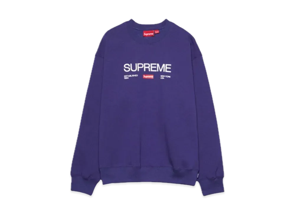 Supreme Established Crewneck "Washed Navy"