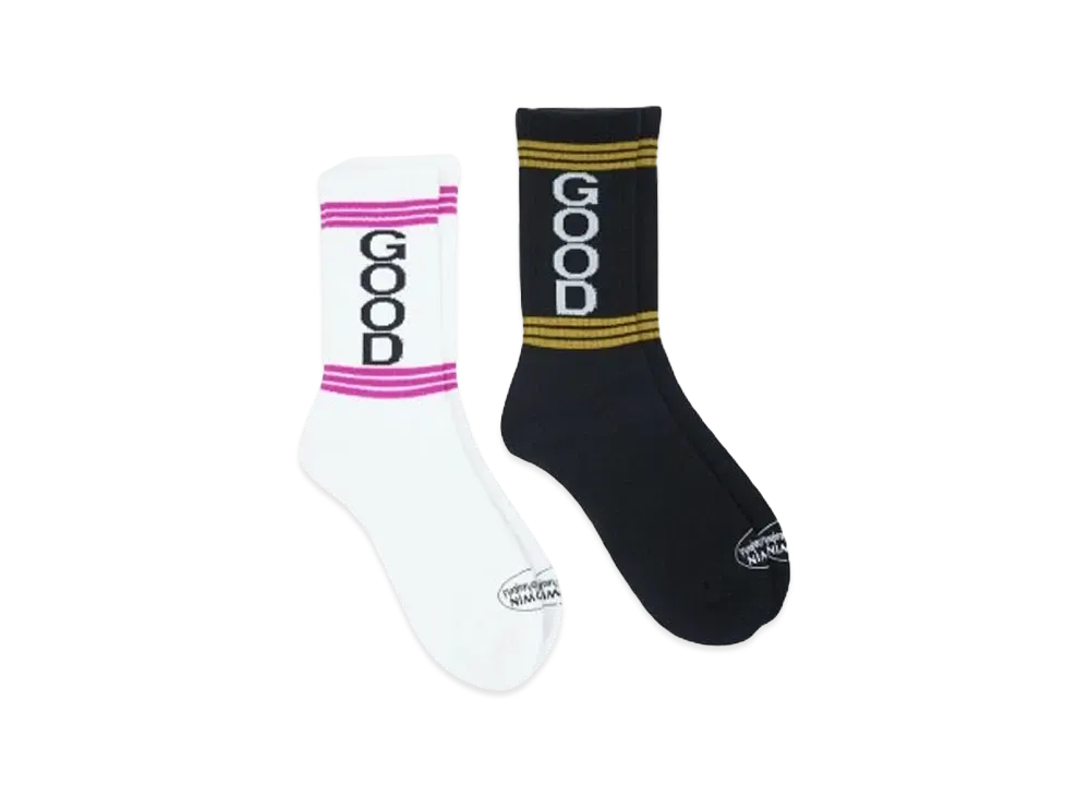 Bedwin & the heartbreakers 2 Pcs PACK JACQUARD SOCKS "LARRY" "PINK"