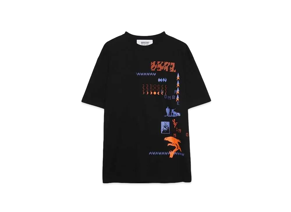 HOMBRE Nino S/S PRINT TEE (CREATURE) "BLACK"