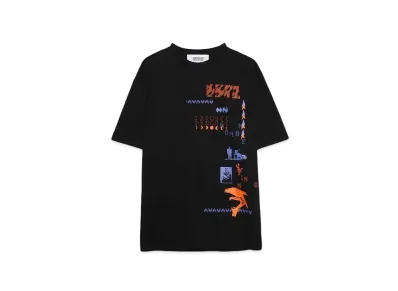 HOMBRE Nino S/S PRINT TEE (CREATURE) "BLACK"