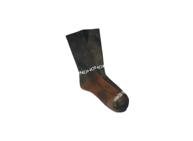 HOMBRE Nino TIE DYE SKATE SOCKS "BLACK / ORANGE"