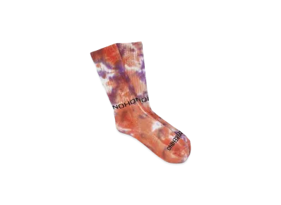 HOMBRE Nino TIE DYE SKATE SOCKS "ORANGE / PURPLE"