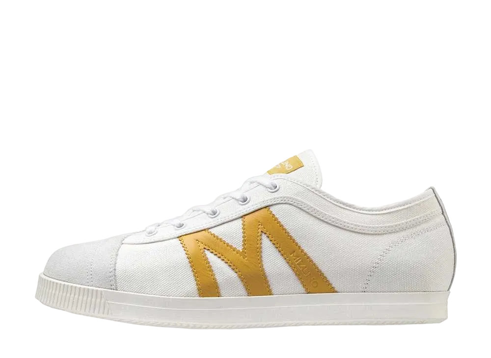 ミズノ スクールトレーナー "ホワイト/イエロー"