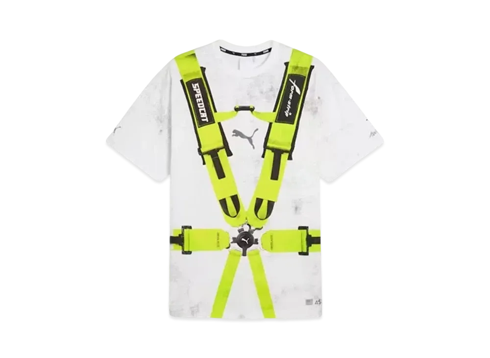 PUMA x A$AP ROCKY Men's Seat Belt Short Sleeve T-shirt "Puma White/Lime Pow"