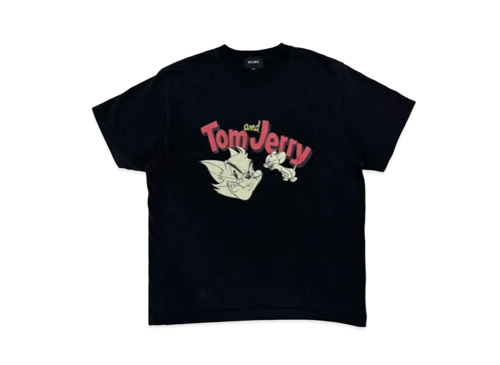 BEAMS x TOM and JERRY PRINT S/S Tee "Black"